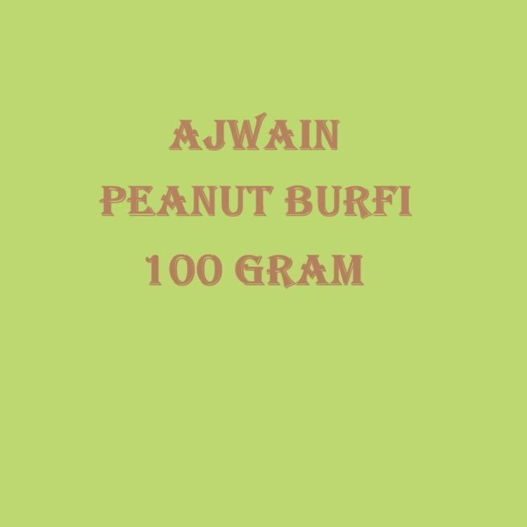 Ajwain Peanut Burfi