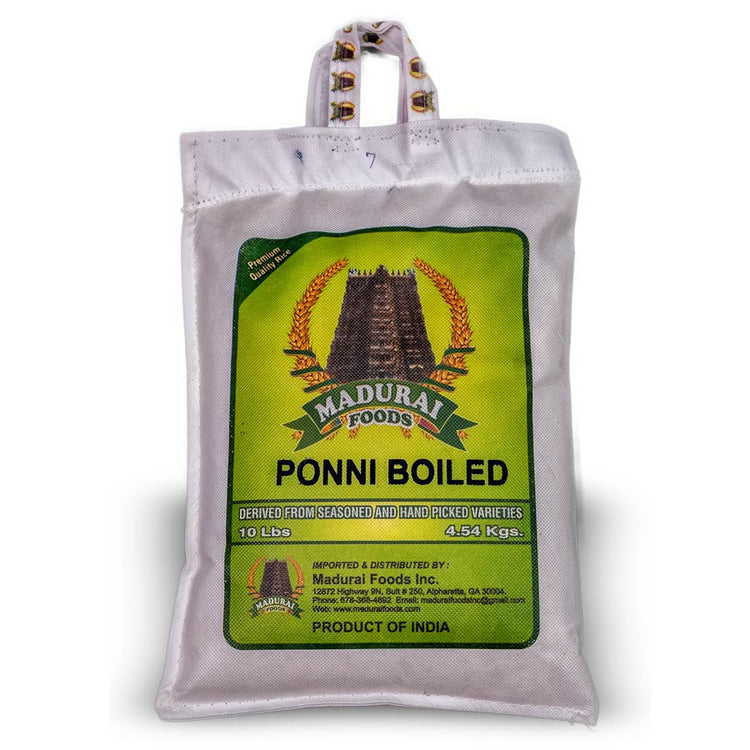 South Indian Ponni Boiled Rice 10Lbs Madurai Foods