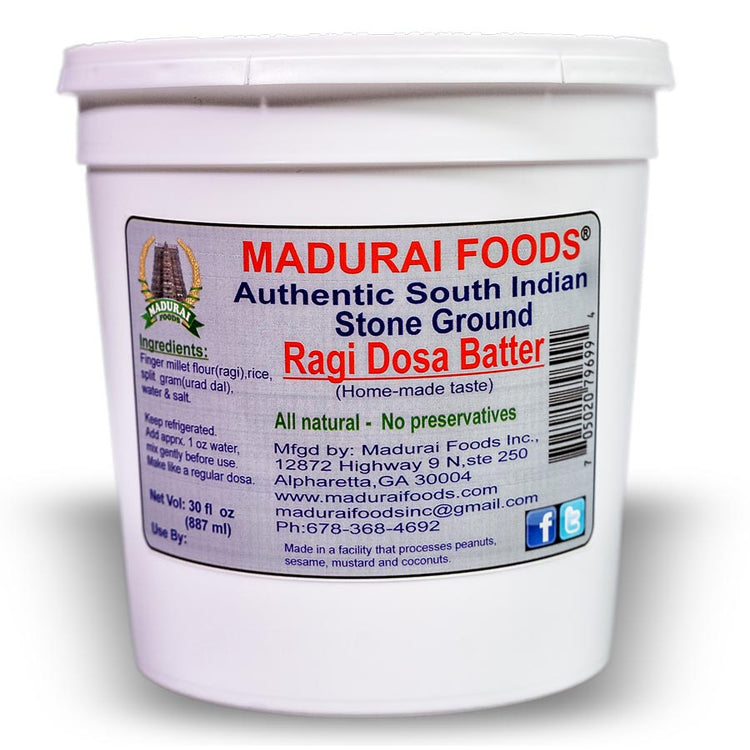 Freah and Home Made Ragi Dosa Batter South Indian Stone Ground Madurai Foods