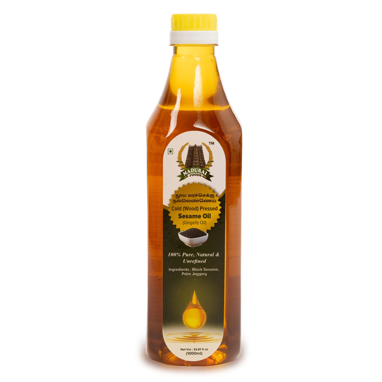 Wooden Rotary Cold Pressed Sesame Oil-1 Ltr