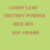 Curry Leaf Chutney Powder / Rice Mix